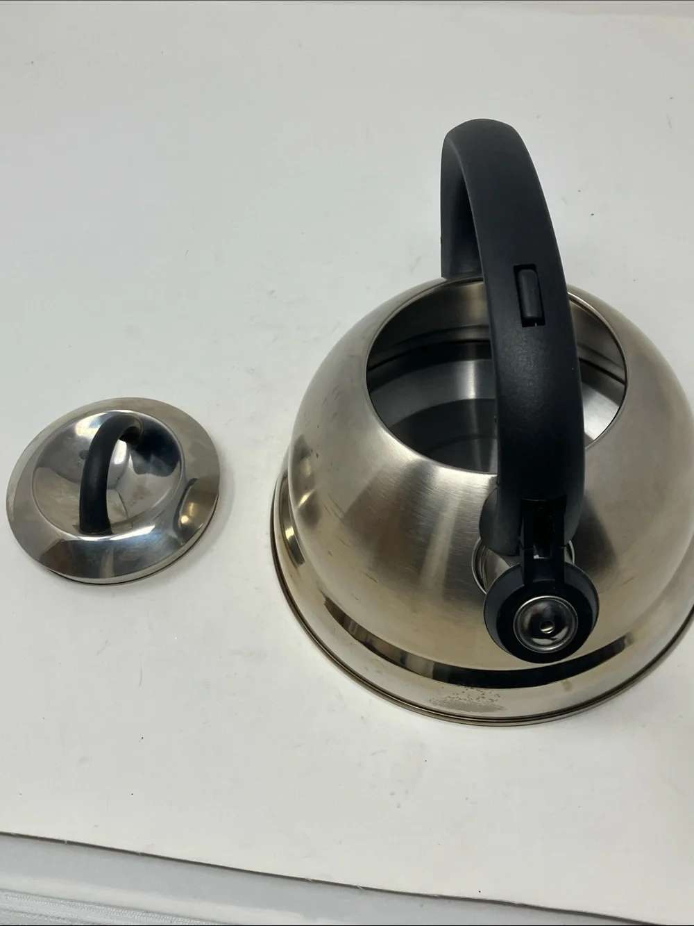 Mr. Coffee Stainless Steel Whistling Tea Kettle Stovetop Flip Spout